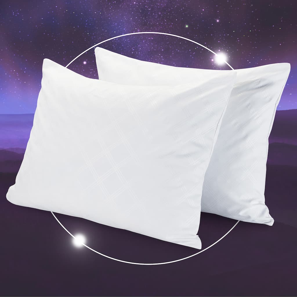 Zentech Essentials Twin Pack Gel-Infused Memory Foam Cluster Pillows - Standard 20" x 26"