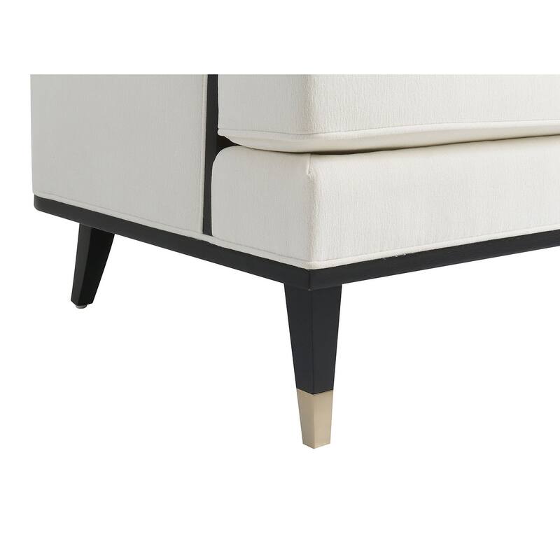 Traditional White Finish Tight Back Loveseat 1pc