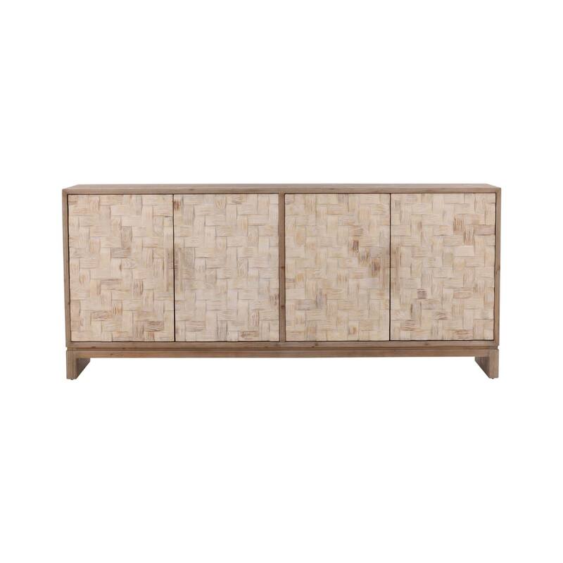 Furniture Classics Lafayette Natural Wood Basket Weave 4-door Sideboard