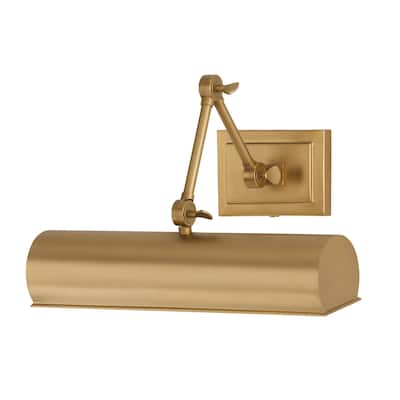 4"H x 16"W Adjustable Pivoting Picture Light Wall Sconce with Optional Plug-in and Cord Cover - 16"W x 17"H x 19"E