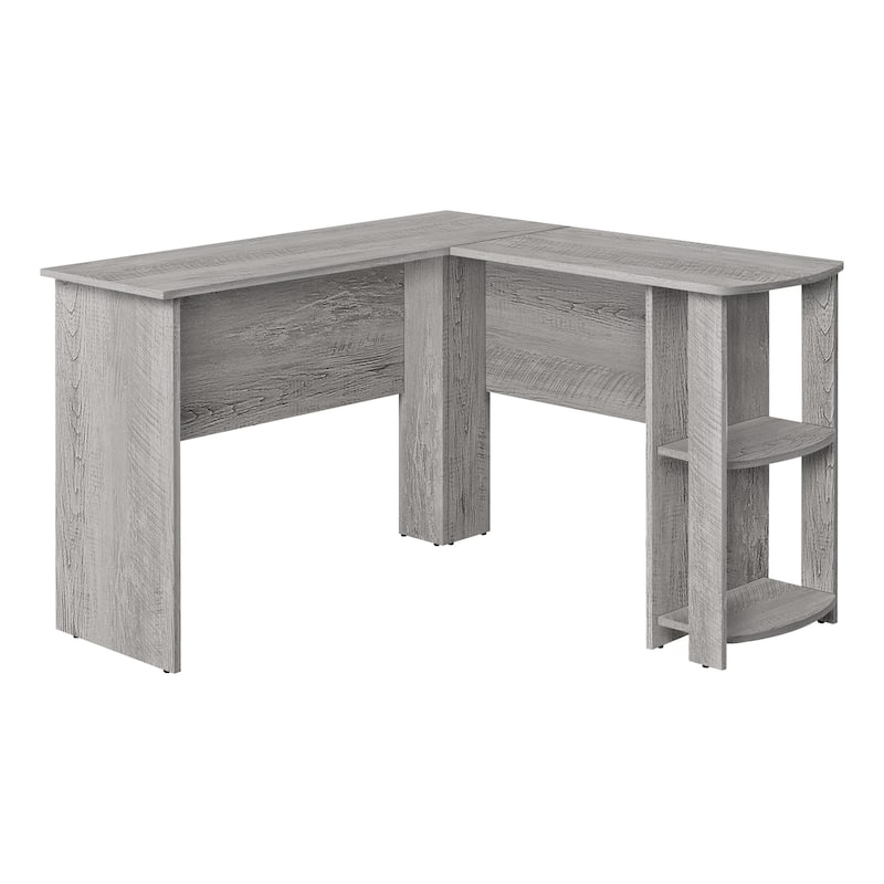 HomeRoots 47" Gray Wood L Shape Computer Desk