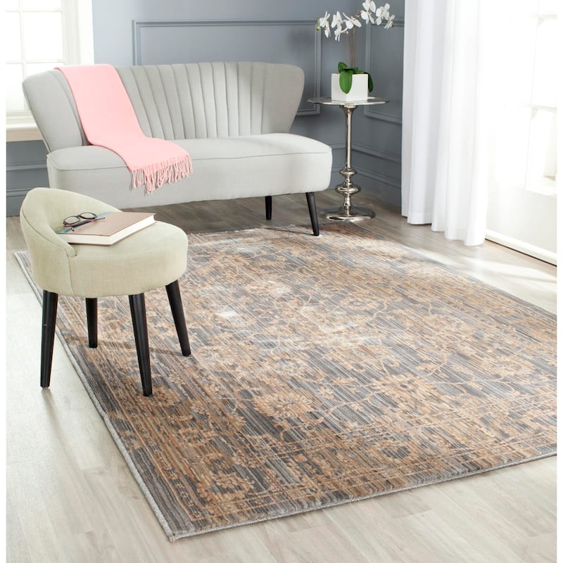 SAFAVIEH Infinity Paige Modern Polyester Rug - 5'1" x 7'6" - Grey/Beige