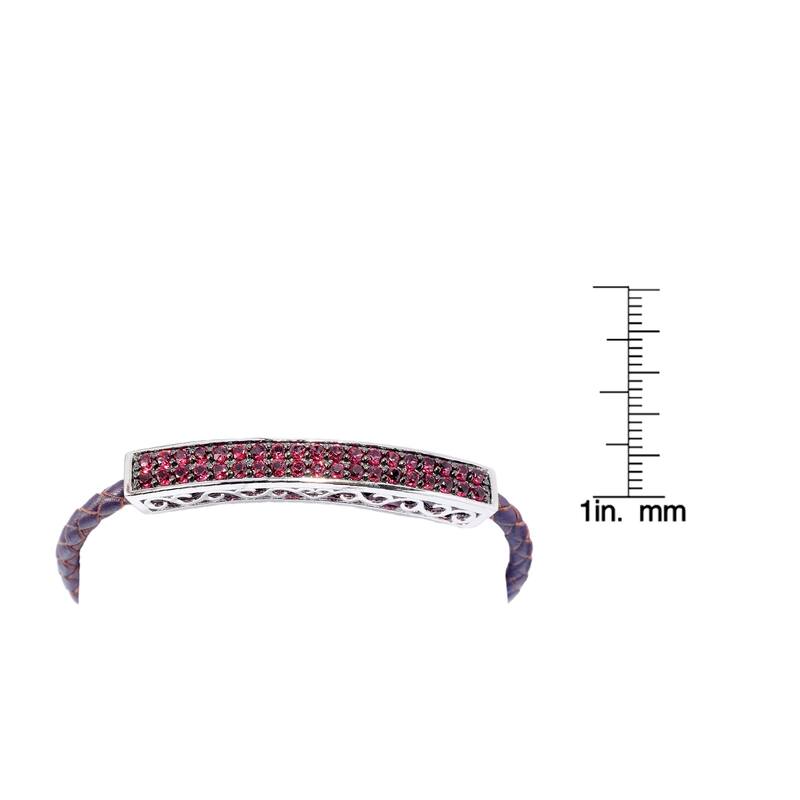 925 Sterling Silver Rhodolite Garnet Bracelet