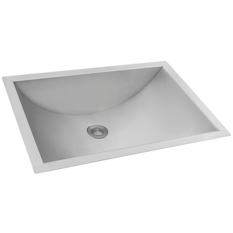 Ruvati 18″ x 12″ Brushed Stainless Steel Rectangular Bathroom Sink Undermount - RVH6110