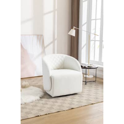 Swivel Chair For Living Room（Teddy/Velvet Fabric）