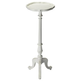 Cottage White Pedestal Plant Stand