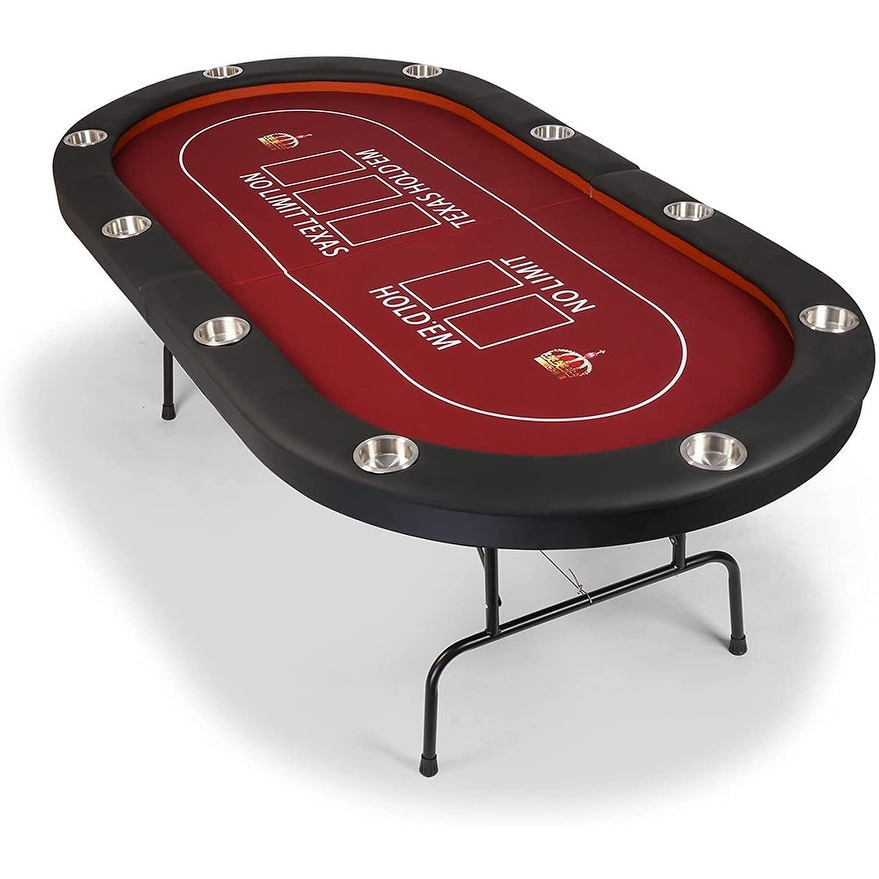 Rollout 70 x 35 Inch Neoprene Holdem Poker Table Layout with Free Carrying Bag Includes Bonus Deck of Cards!! 