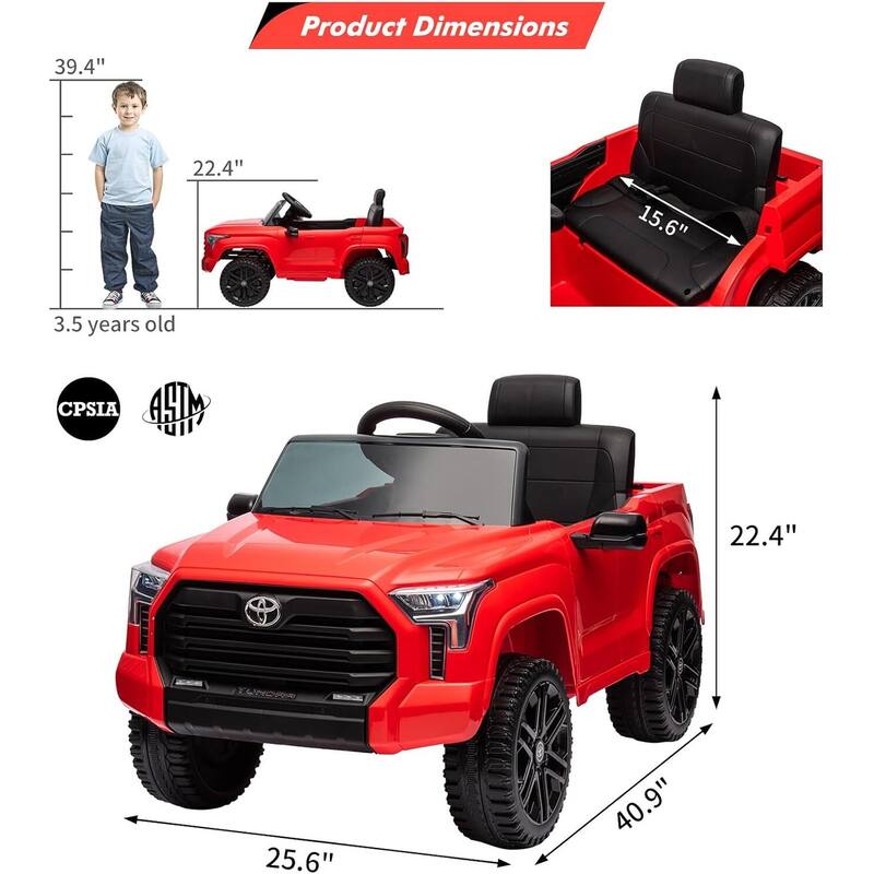 12V Electric Ride-On Toy Car for Kids with Remote