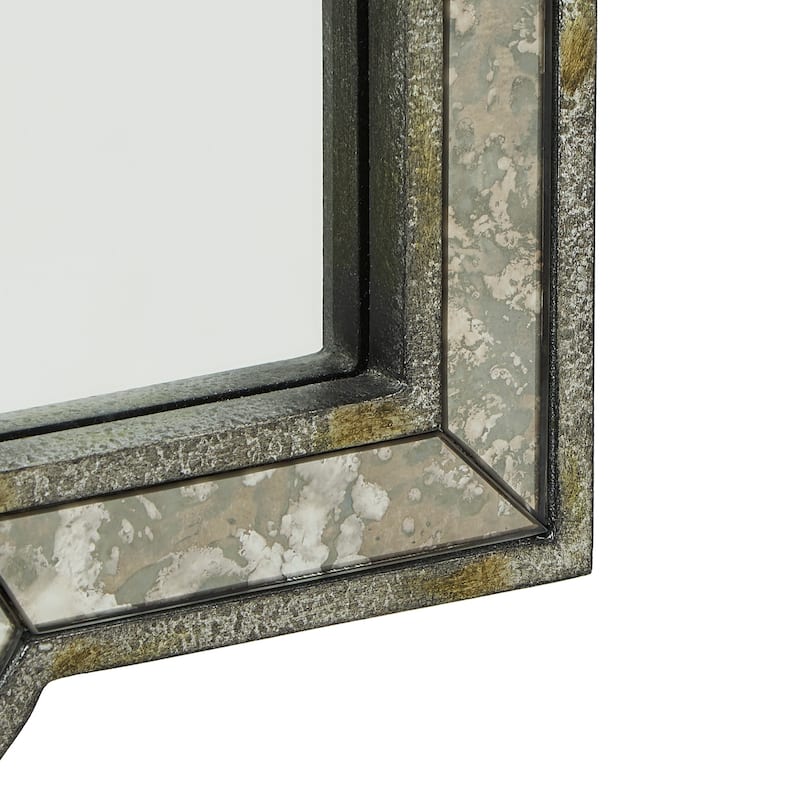 Fantina Antique Silver Paned Wall Mirror by iNSPIRE Q Classic Bed