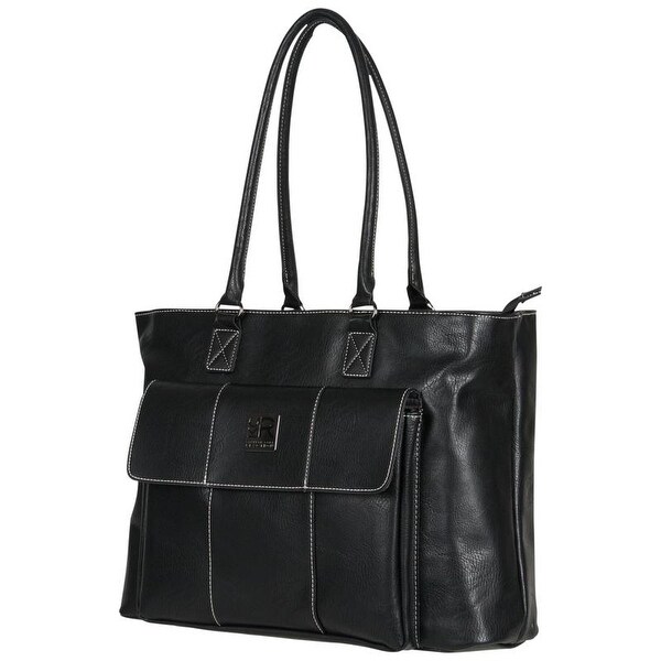 womens faux leather laptop bag