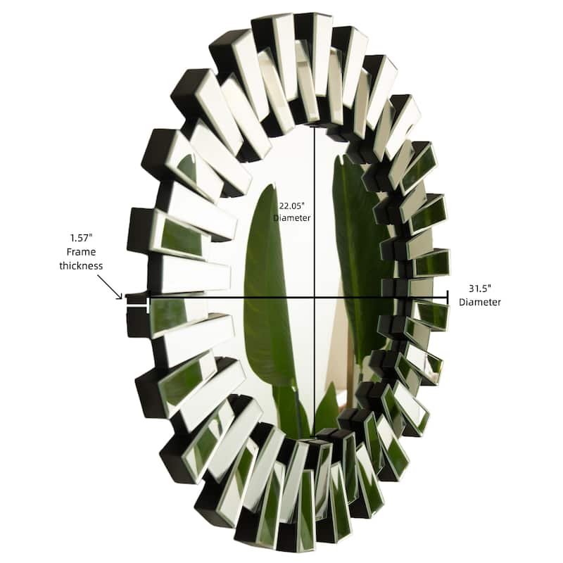 32" Irregular Circle Wall Mirror