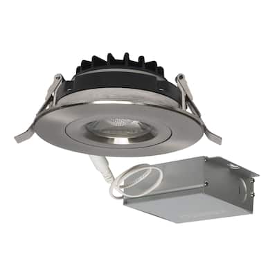12W LED DW Downlight Gimbaled 4 in 3000K 120V Round Remote Driver