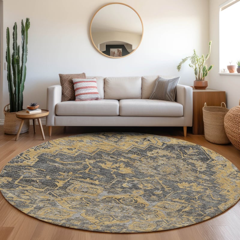 Machine Washable Indoor/ Outdoor Chantille Traditional Boho Rug