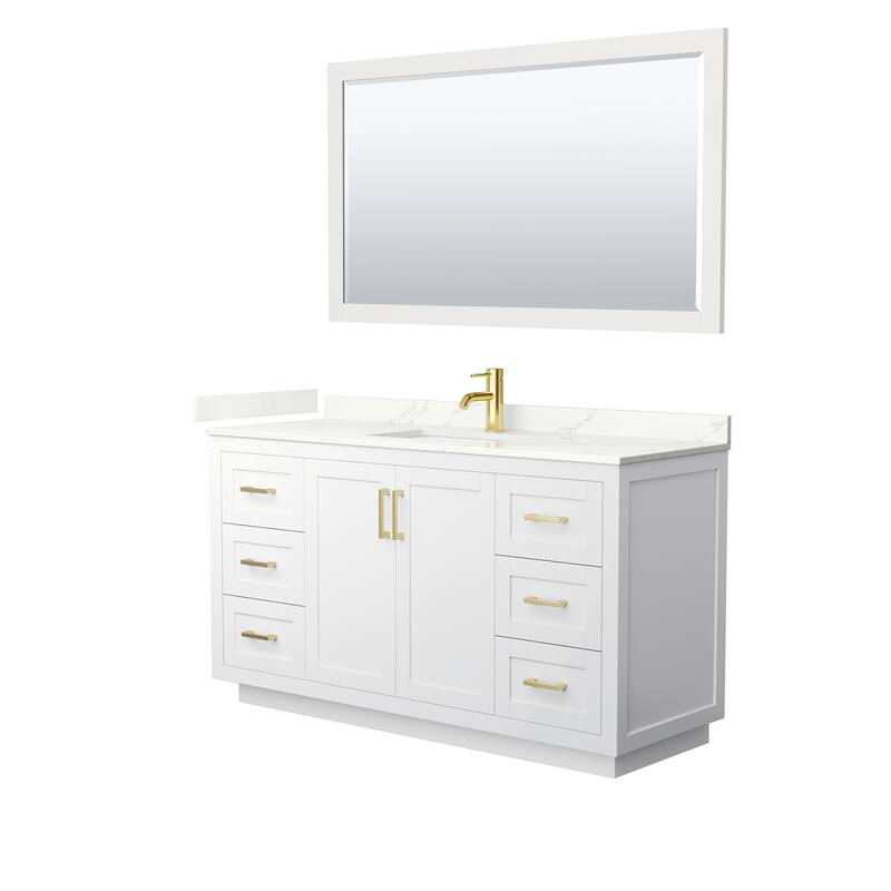 Wyndham Collection WCF292960S-QTZ-UNSM58 Miranda 60" Free Standing