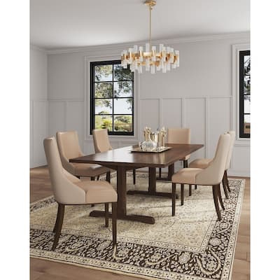 Manhattan Comfort Shubert Modern Faux Leather and Velvet Dining Chair