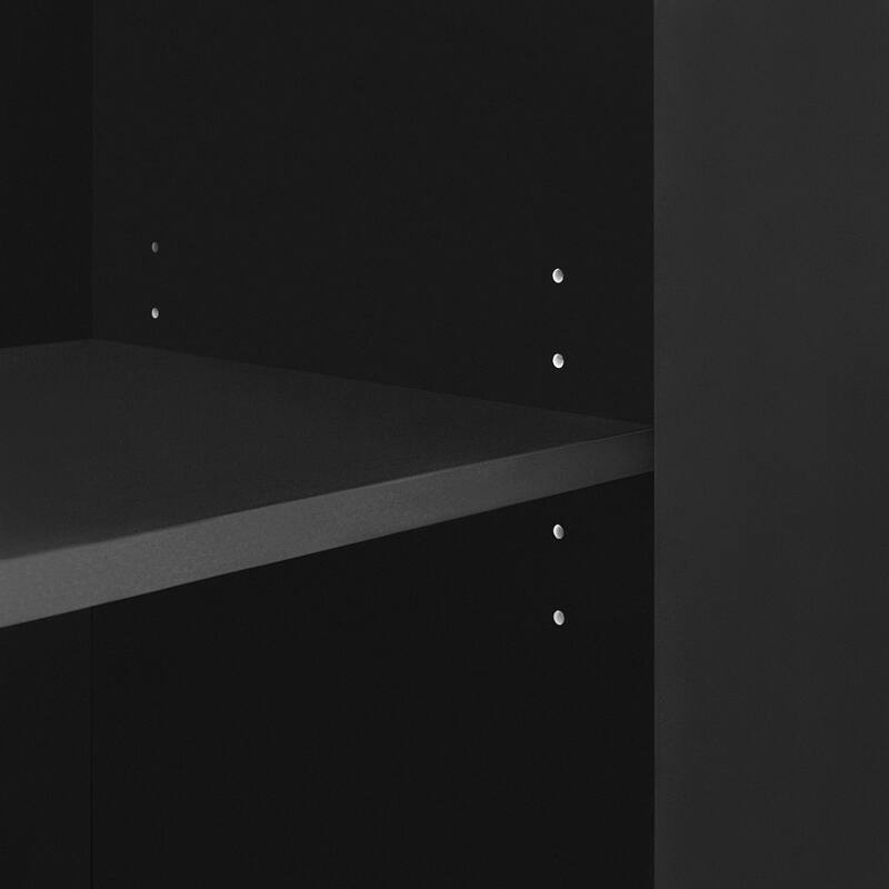 Wave Pattern Modern 2-Door Sideboard Buffet Cabinet with Adjustable Shelves & Drawers for Living Room Storage