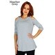 Simply Ravishing Women's Cold Shoulder Flare 3/4 Sleeve Blouse Top Tunic Shirt (Size: S-5X) - Thumbnail 16