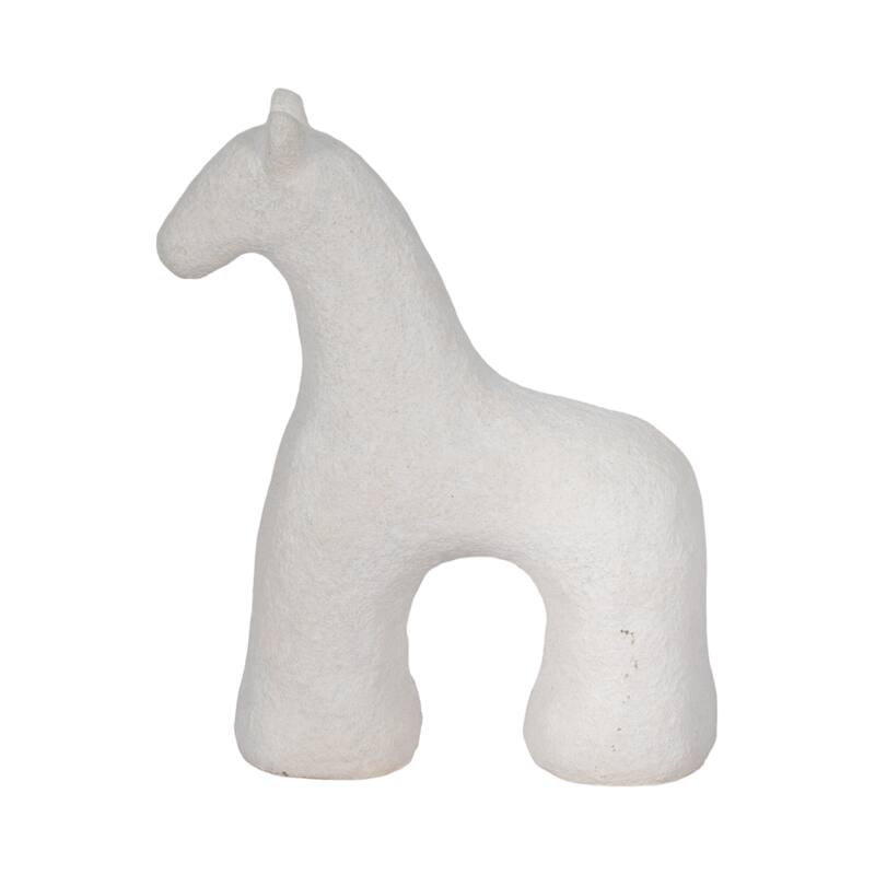 Sagebrook Home Neutral Textured Horse Decorative Object