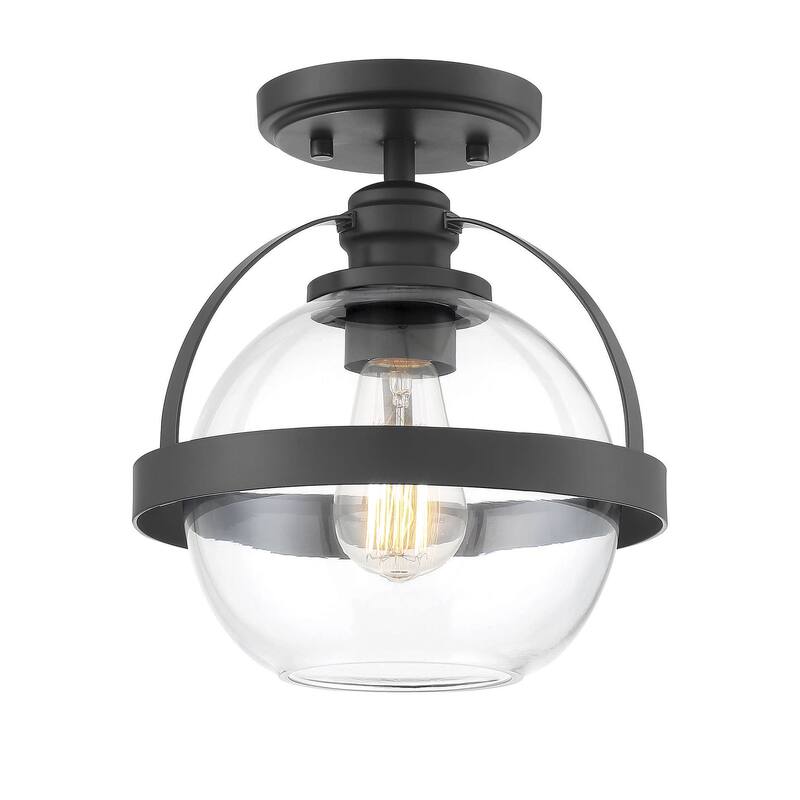 Savoy House Pendleton 9" Wide Semi-Flush Ceiling Fixture - Matte Black