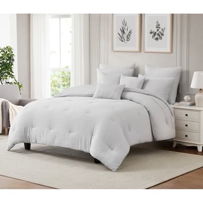 Bryce Pinch Pleat 8-Piece Comforter Set