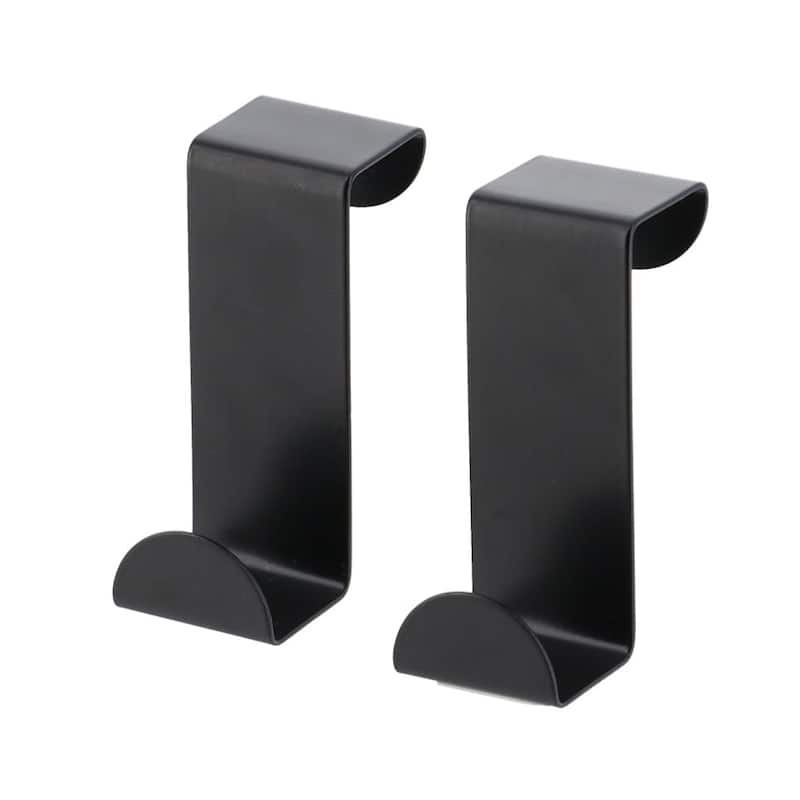 2 Stainless Steel Over the Door Hooks Space Saver Organizer 2 Pack