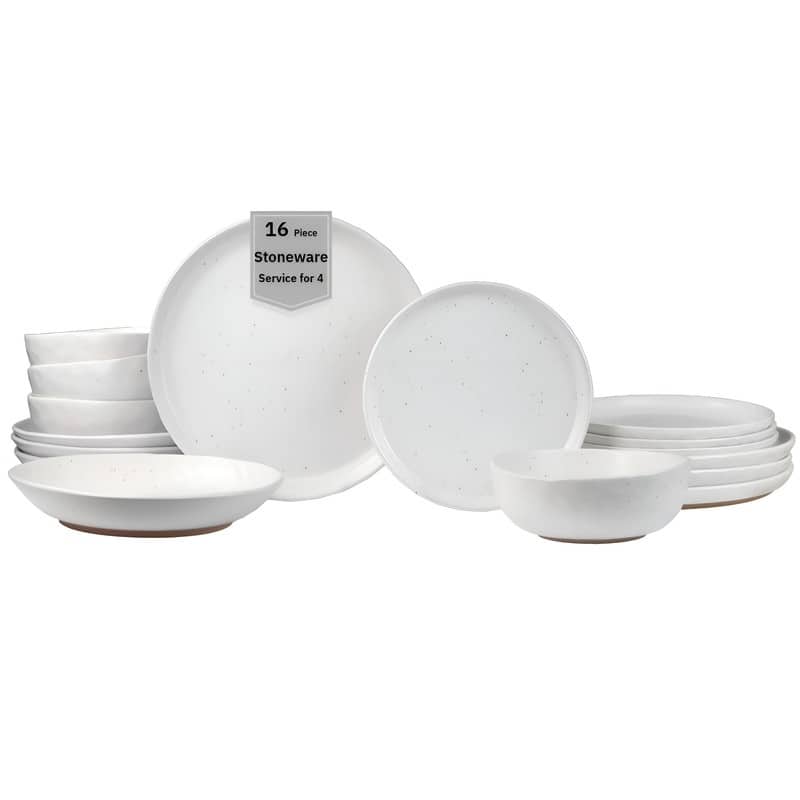 Sango Kaya White 16 Piece Dinnerware Set, Service for 4