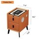 preview thumbnail 2 of 8, Modern Nightstand Smart with 2 Drawers and Charging Station