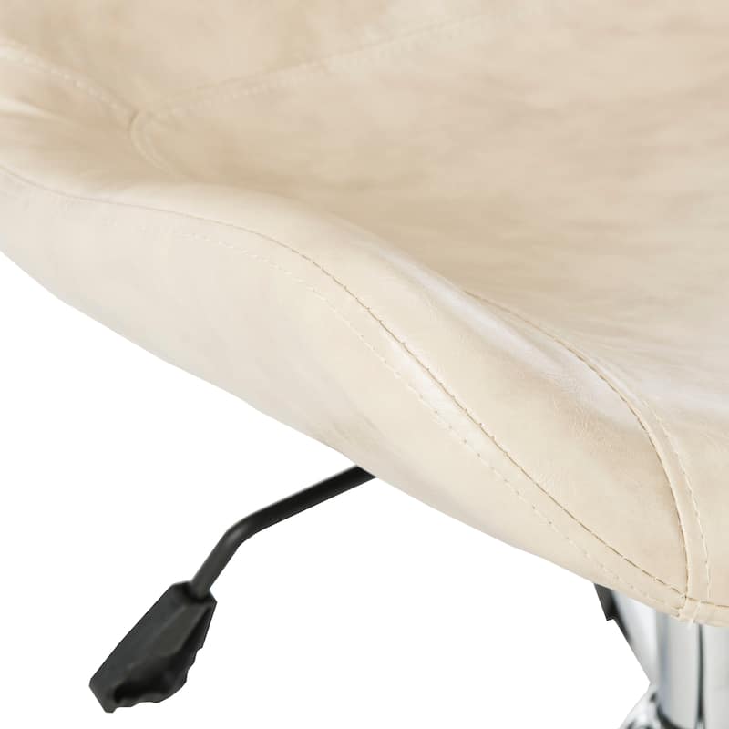 SAFAVIEH Mireya Brown/ Chrome Swivel Office Chair - 22Wx26Dx32H