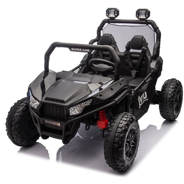 slide 2 of 57, 24V Ride On UTV for Kids with Parental Remote, Bluetooth, and LED Lights, 4-Wheel Suspension