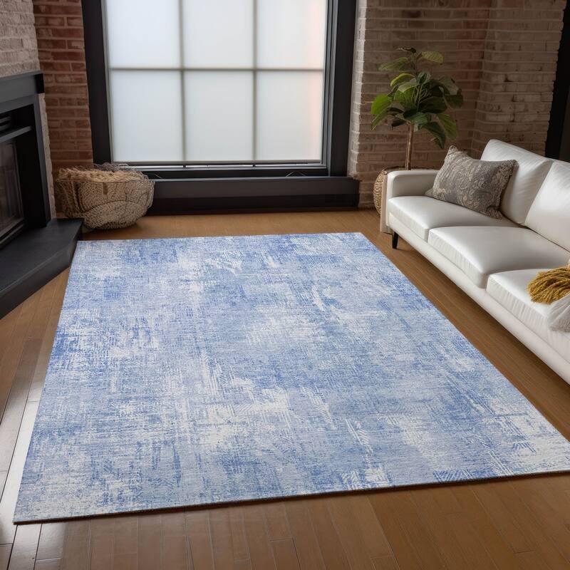 Machine Washable Indoor/ Outdoor Chantille Boho Abstract Rug