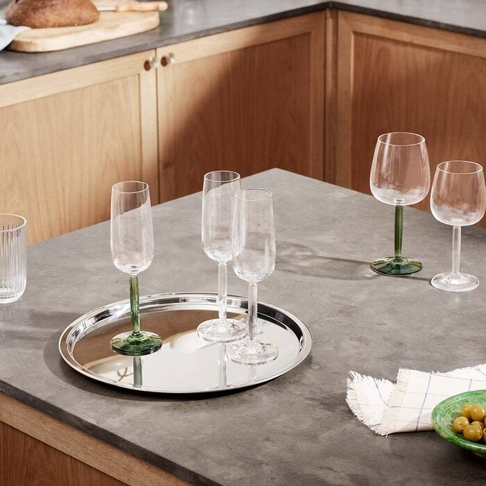 Kähler Hammershøi Champagne Glass, Clear, 2 pcs.