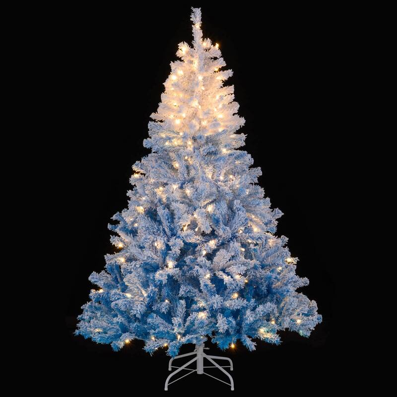 Costway 5/6/7/8 FT Artificial Christmas Tree with 180/250/350/470 Warm - See Details