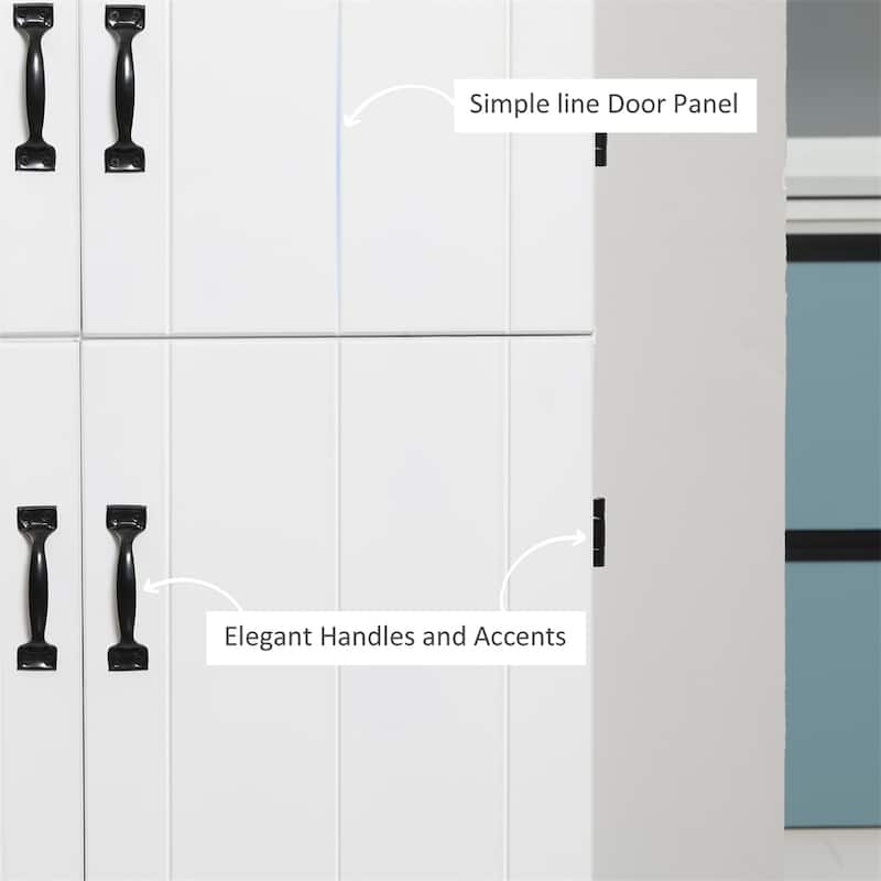 Kitchen Pantry,Freestanding Storage Cabinet, 6-tier Shelving