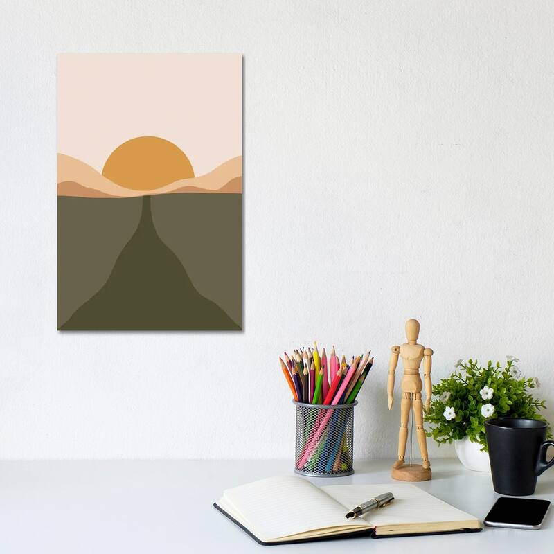 iCanvas "Road In The Sunset" by Merle Callesen Canvas Print - 12x8x0.75