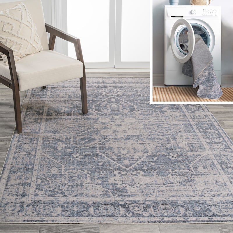 JONATHAN Y Shaemus Global Medallion Low-Pile Machine-Washable Area Rug