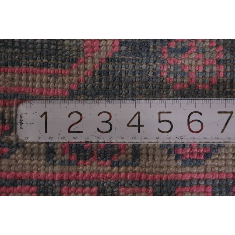 Hand Knotted Oriental 100% Wool Carpet Transitional All-Over Navy Blue & Blues Oushak Area Rug - 10' 3'' X 7' 9''