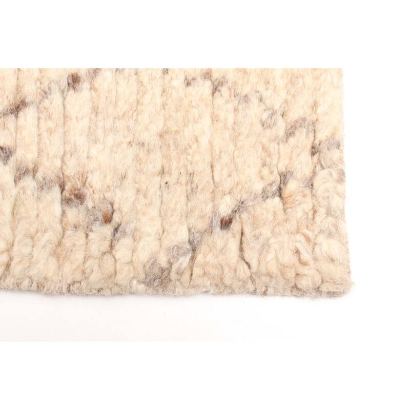 ECARPETGALLERY Hand-knotted Tangier Beige Wool Rug - 5'4 x 8'0