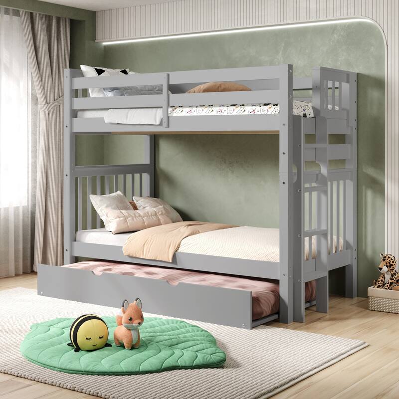 Taylor & Olive Trillium Tall Twin over Twin Bunk Bed, Twin Trundle