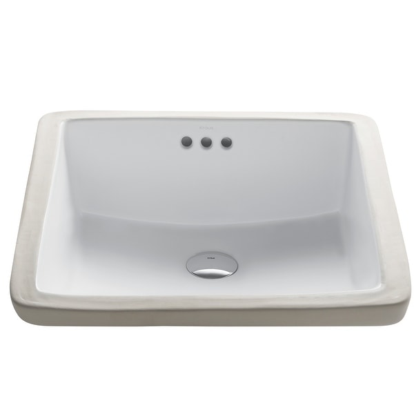 Shop Kraus Elavo 23 In Rectangle Porcelain Ceramic Undermount Bathroom Sink Overstock 10791866