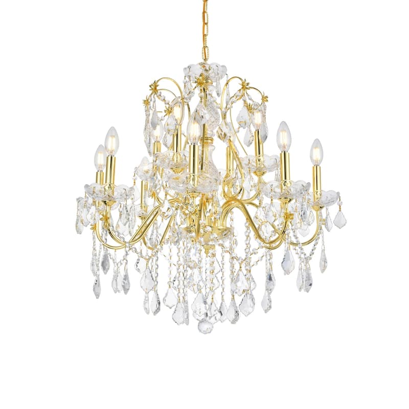 Fleur Illumination 12 light Gold Chandelier