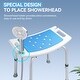 preview thumbnail 5 of 7, Shower Chair, 6 Levels Height Adjustable, Safety Shower Stool with Non-Slip Seat Plate and Foot Pads, 400 LBS Weight Capacity