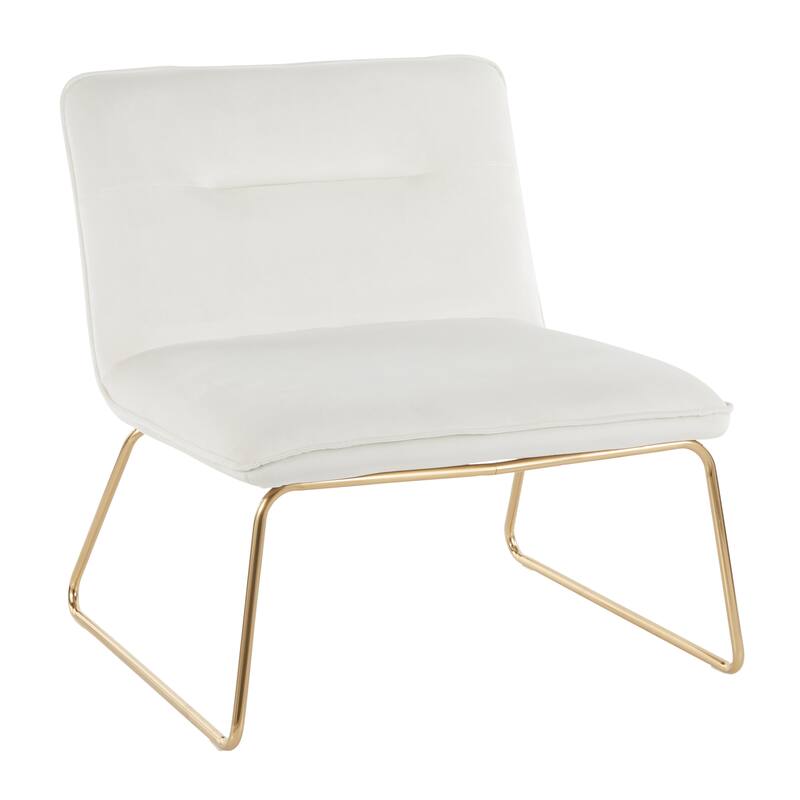 Silver Orchid Kerby Accent Chair in Velvet & Gold