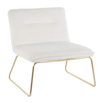 Silver Orchid Kerby Accent Chair in Velvet & Gold