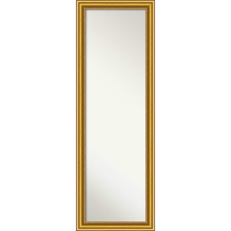 Non-Beveled Wood Full Length On The Door Mirror - Townhouse Frame - Outer Size: 18 x 52 in