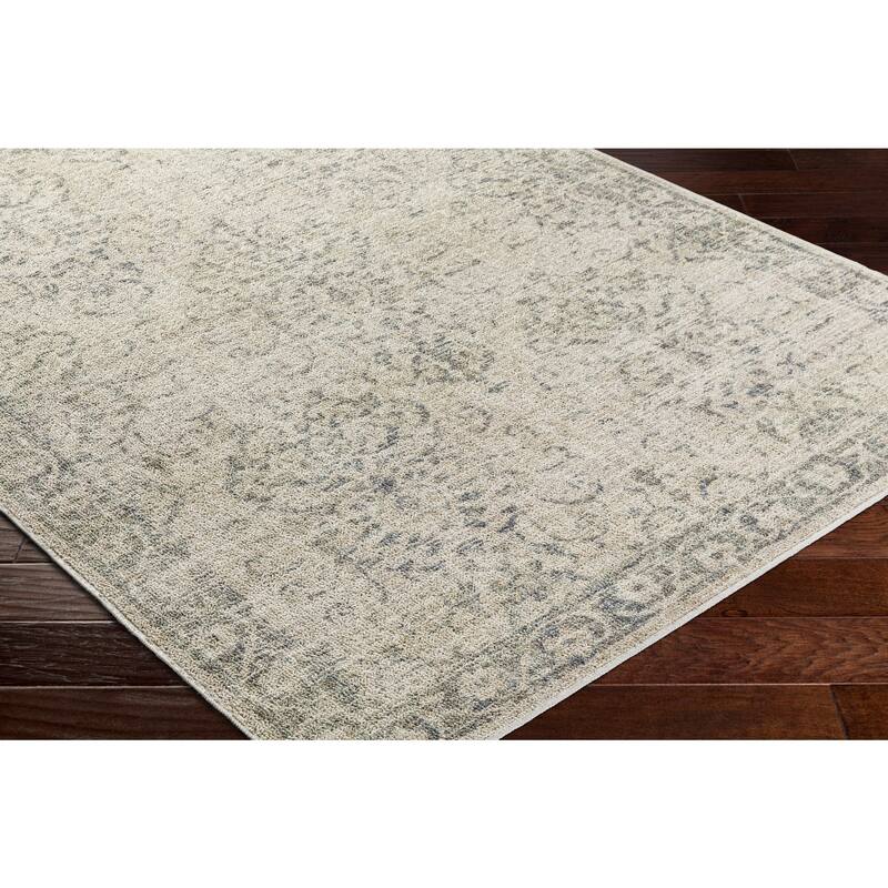 Livabliss Calhoun Updated Traditional Medallion Washable Area Rug