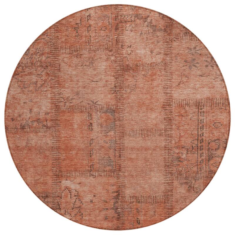 HomeRoots Patchwork Transitional Rectangle Outdoor Rug
