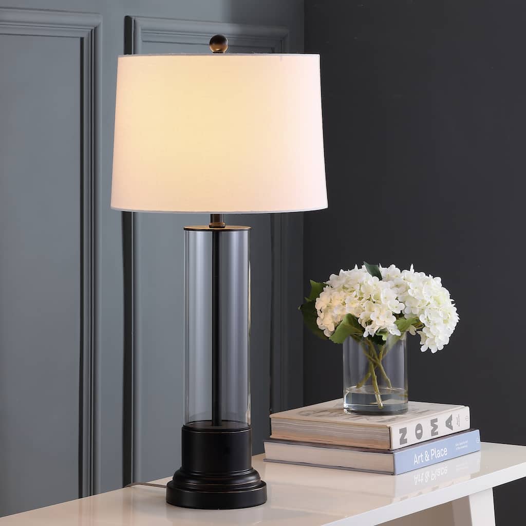 SAFAVIEH Lighting Tamta 31-inch Black LED Table Lamp (Set of 2) - 14"x14"x30.5" - 14Wx14Dx31H