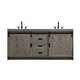 preview thumbnail 27 of 114, Everett Double Bathroom Vanity Rustic Grey - 72"