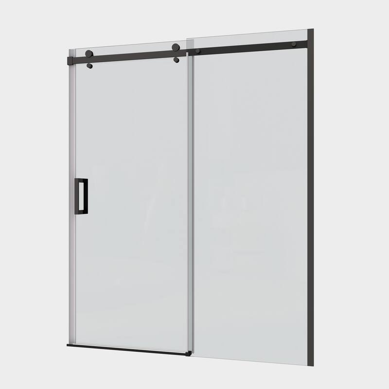 56"-60"W x 74"H Bathroom Doors with High Quality Stainless Steel Handles