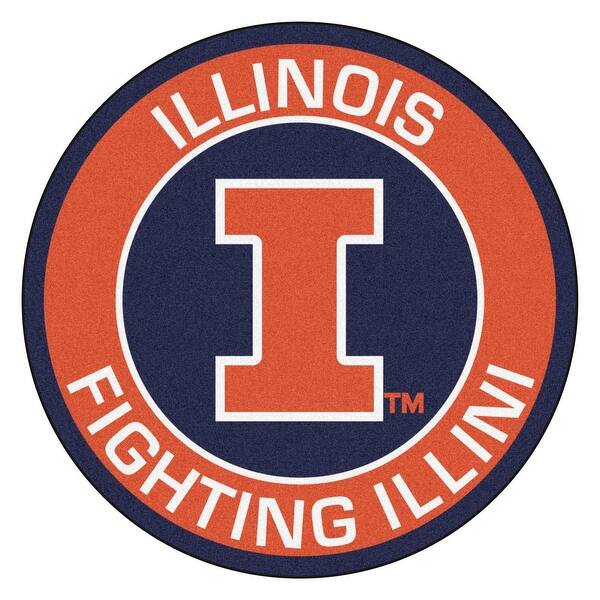 Shop Ncaa University Of Illinois Fighting Illini Rounded Non Skid Mat Area Rug Overstock 22630306